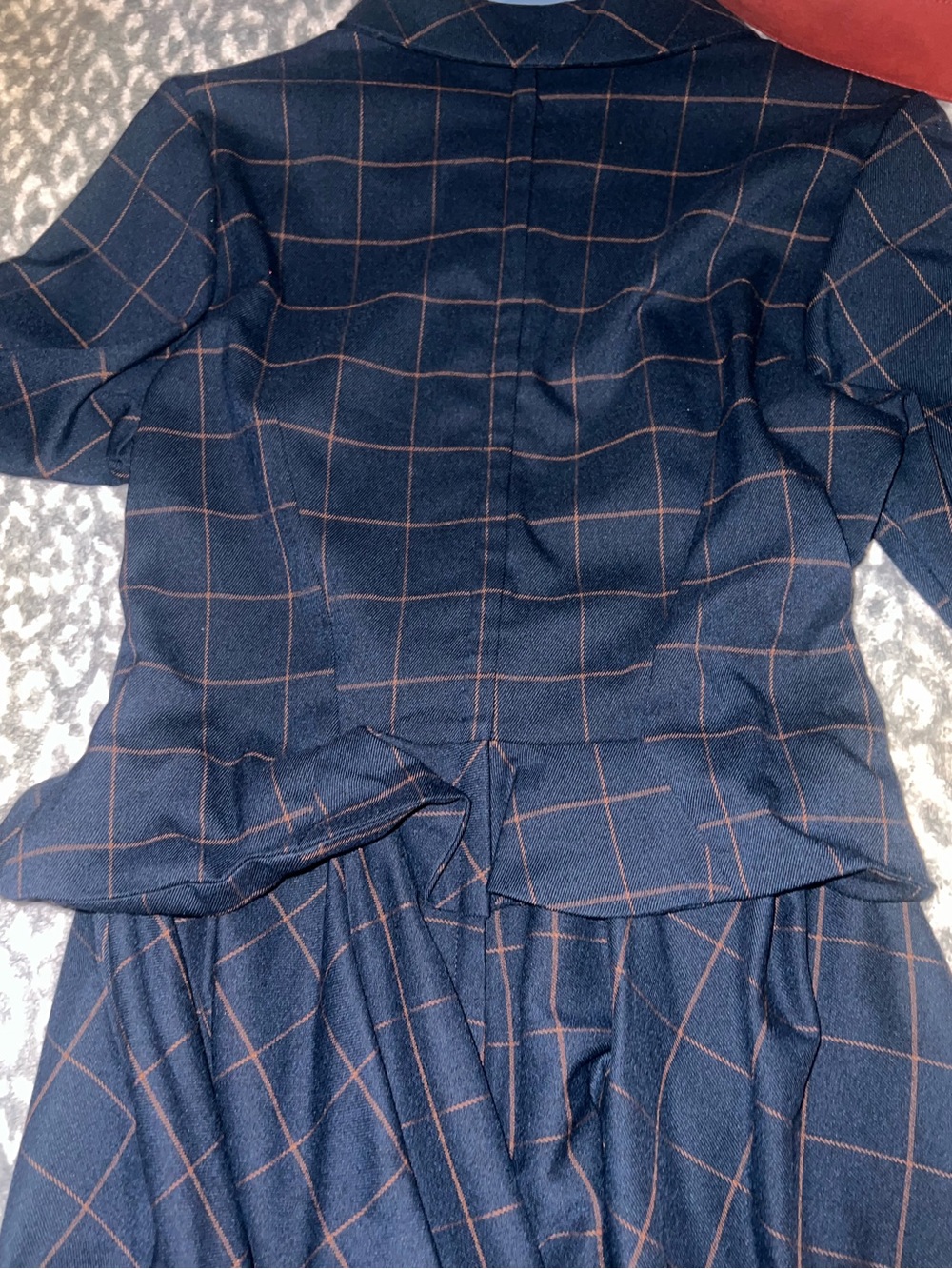 Misscandyfloss - NWT Navy Blue Vintage-Style Fit & Flare Dress with Red Belt - Picture 7 of 8